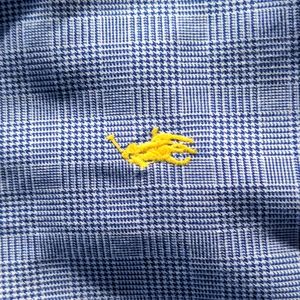 👔👔Ralph Lauren+1👔 Westerton Blue with yellow logo Size M